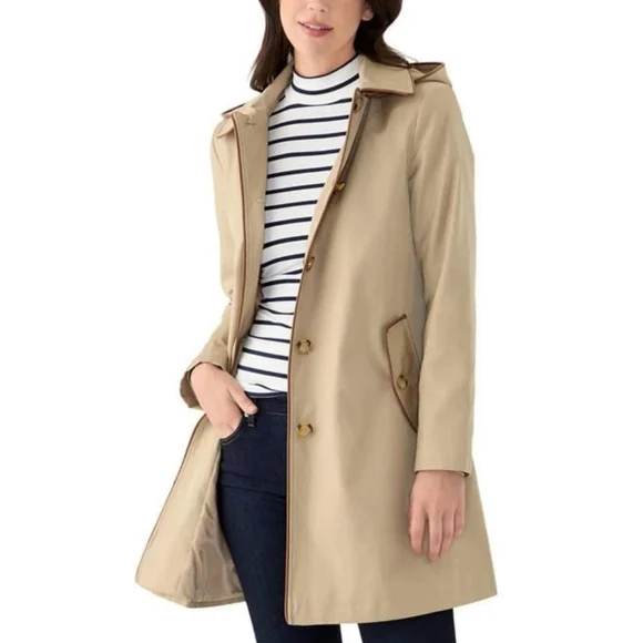 WOMEN'S LAUREN RALPH LAUREN CLASSIC TAN TRENCH COAT JACKET SIZE XL - Picture 1 of 12